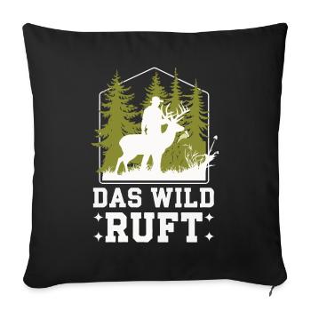 Hunter Hunting Hunting Hunting Clothing - Sofa pillowcase 17,3'' x 17,3'' (45 x 45 cm) - black - Front