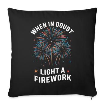 Pyrotechnie Feux d’artifice Pyrotechnie - Housse de coussin décorative 45 x 45 cm - noir - Devant