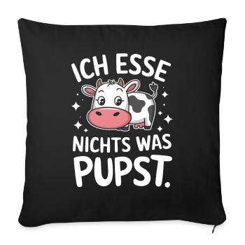 Végétarien Végétalien Végétarien Végétarien - Housse de coussin décorative 45 x 45 cm - noir - Devant