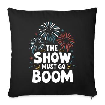 Pyrotechnie Feux d’artifice Pyrotechnie - Housse de coussin décorative 45 x 45 cm - noir - Devant