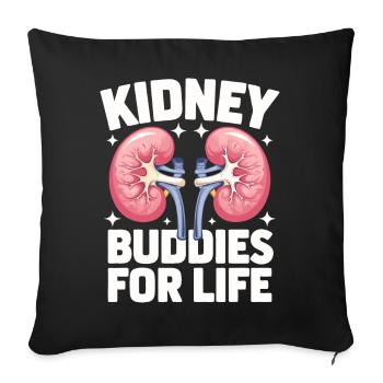 Kidney Donor Kidney Organ Donor - Sofa pillowcase 17,3'' x 17,3'' (45 x 45 cm) - black - Front