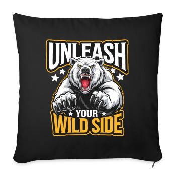 Bear Grizzly Bear Brown Bear Bear - Sofa pillowcase 17,3'' x 17,3'' (45 x 45 cm) - black - Front