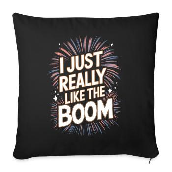 Pyrotechnie Feux d’artifice Pyrotechnie - Housse de coussin décorative 45 x 45 cm - noir - Devant