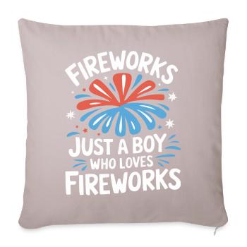 Pyrotechnics Fireworks Pyrotechnics - Sofa pillowcase 17,3'' x 17,3'' (45 x 45 cm) - light taupe - Front