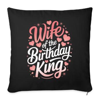 Femme Épouse Partenaire Famille Marié - Housse de coussin décorative 45 x 45 cm - noir - Devant