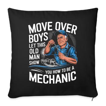 Mechanic Mechanic Workshop - Sofa pillowcase 17,3'' x 17,3'' (45 x 45 cm) - black - Front
