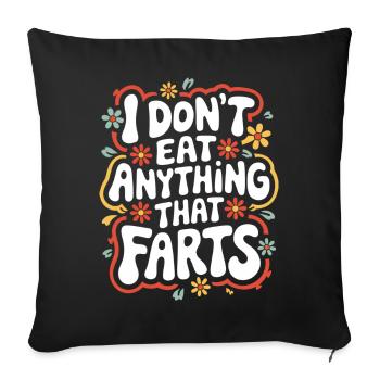 Végétarien Végétalien Végétarien Végétarien - Housse de coussin décorative 45 x 45 cm - noir - Devant