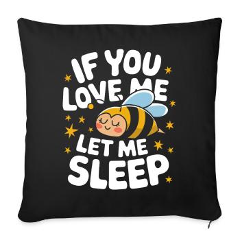 abeille abeille apicultrice abeille abeille - Housse de coussin décorative 45 x 45 cm - noir - Devant
