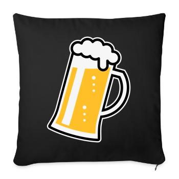 XLustig Design for Cheerful Occasions (R/3) - Sofa pillowcase 17,3'' x 17,3'' (45 x 45 cm) - black - Front