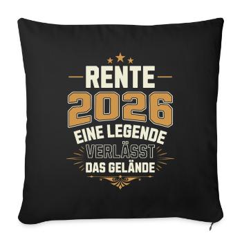 Pension 2026 Pensioner Pensioner Legend Retirement - Sofa pillowcase 17,3'' x 17,3'' (45 x 45 cm) - black - Front