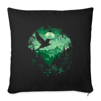 hummingbird, bird, nature, animals, wilderness, nectar - Sofa pillowcase 17,3'' x 17,3'' (45 x 45 cm) - black - Front