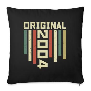 2004 Cadeau Rétro 2004 Cadeau Anniversaire 20 ans - Housse de coussin décorative 45 x 45 cm - noir - Devant