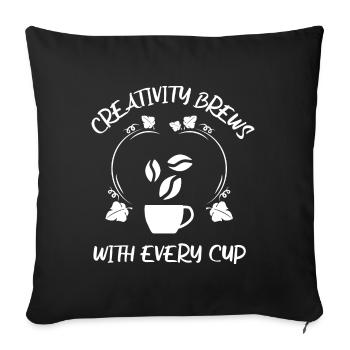 Café Espresso Café - Housse de coussin décorative 45 x 45 cm - noir - Devant