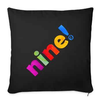 NINE 9 YEARS 9TH BIRTHDAY - Sofa pillowcase 17,3'' x 17,3'' (45 x 45 cm) - black - Front
