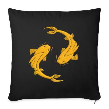 Carpe - Sofa pillowcase 17,3'' x 17,3'' (45 x 45 cm) - black - Front