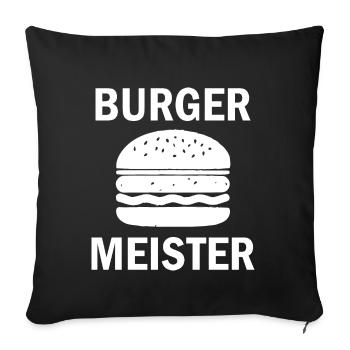 Burger Meister - Sofakissenbezug 45 x 45 cm - Schwarz - Vorne