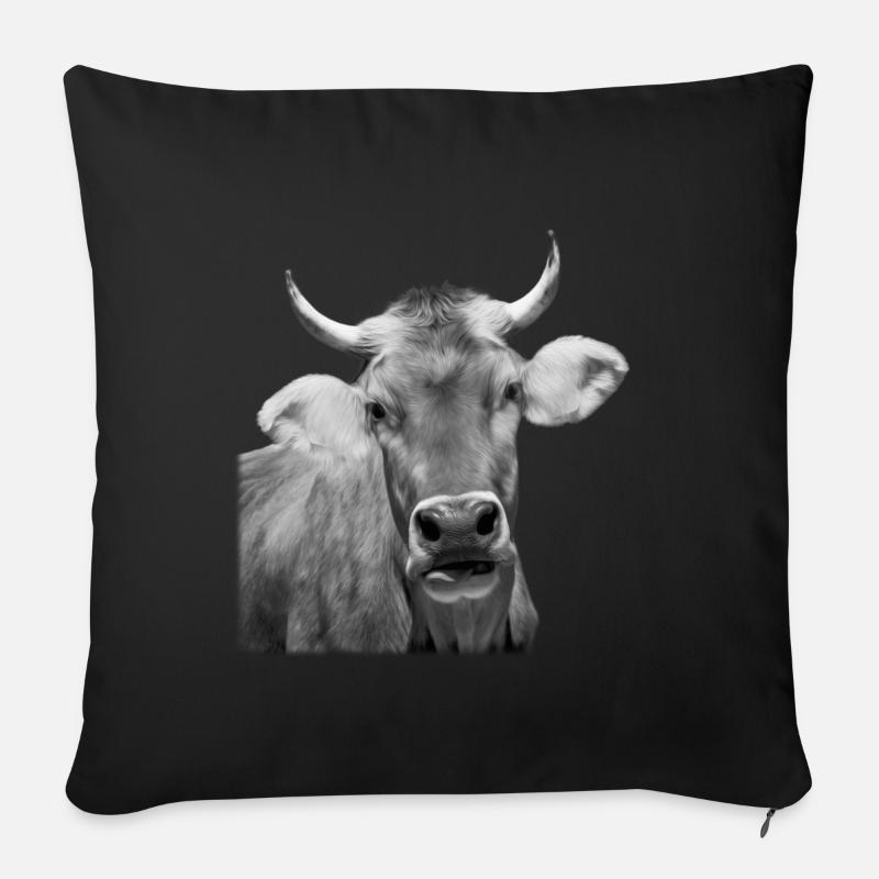 Kuh T-Shirt für Teens Einfach Kuh - Sofakissenbezug 45 x 45 cm - Schwarz
