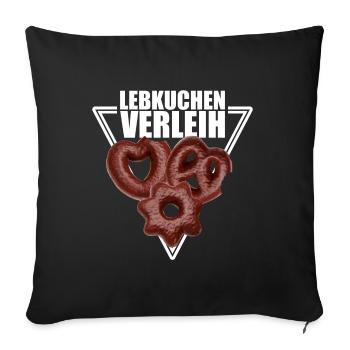 Lebkuchen Verleih - Sofakissenbezug 45 x 45 cm - Schwarz - Vorne