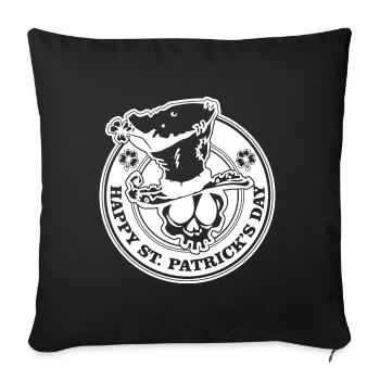 Happy St. Patrick's day - Housse de coussin décorative 45 x 45 cm - noir - Devant