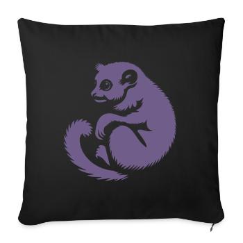 Loris Slowlori Silhouette Säugetier - Sofakissenbezug 45 x 45 cm - Schwarz - Vorne