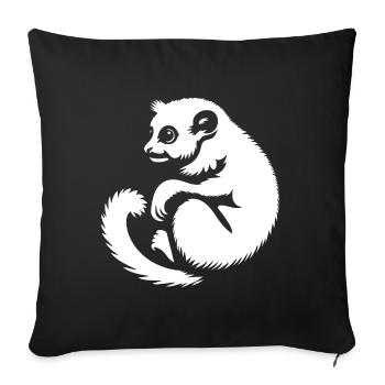 Loris Slowlori Silhouette Säugetier - Sofakissenbezug 45 x 45 cm - Schwarz - Vorne