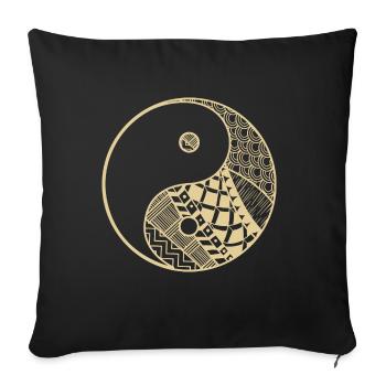 Ying Yang - Housse de coussin décorative 45 x 45 cm - noir - Devant