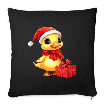 Entchen Christmas - Sofakissenbezug 45 x 45 cm - Schwarz - Vorne