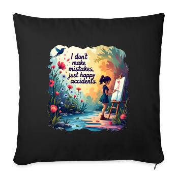 Oil Painting In Nature For Painters And Artists - Sofa pillowcase 17,3'' x 17,3'' (45 x 45 cm) - black - Front
