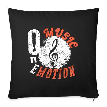 One music one emotion - Housse de coussin décorative 45 x 45 cm - noir - Devant