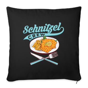 Schnitzel Crew - Sofakissenbezug 45 x 45 cm - Schwarz - Vorne