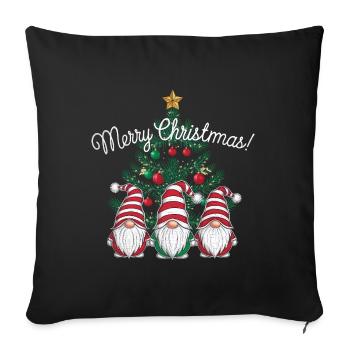 Gnom Weihnachtspullover Gnome Weihnachten - Sofakissenbezug 45 x 45 cm - Schwarz - Vorne