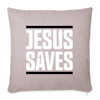 jesus saves - Sofakissenbezug 45 x 45 cm - helles Taupe - Vorne