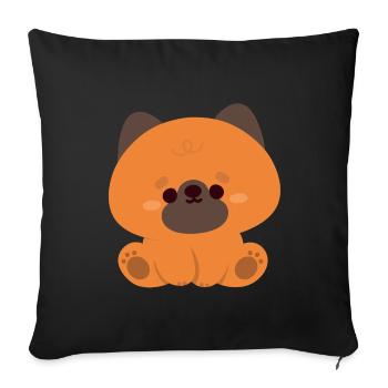 Cute German Shepherd - Sofa pillowcase 17,3'' x 17,3'' (45 x 45 cm) - black - Front