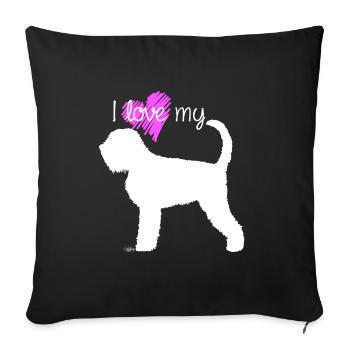 loveblackrussian - Sofakissenbezug 45 x 45 cm - Schwarz - Vorne