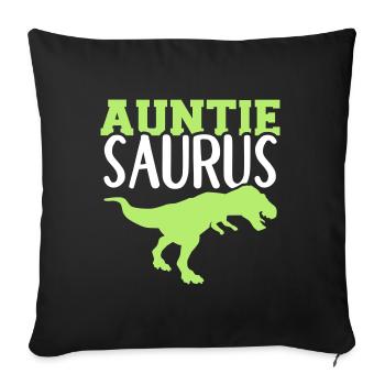 tante - Housse de coussin décorative 45 x 45 cm - noir - Devant
