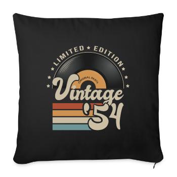 Vintage 1954 Birthday Gift Born in 1954 - Sofa pillowcase 17,3'' x 17,3'' (45 x 45 cm) - black - Front