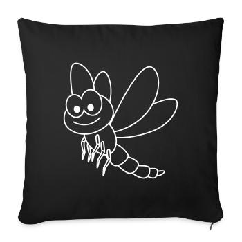 Drachenfliege libelle - Sofakissenbezug 45 x 45 cm - Schwarz - Vorne