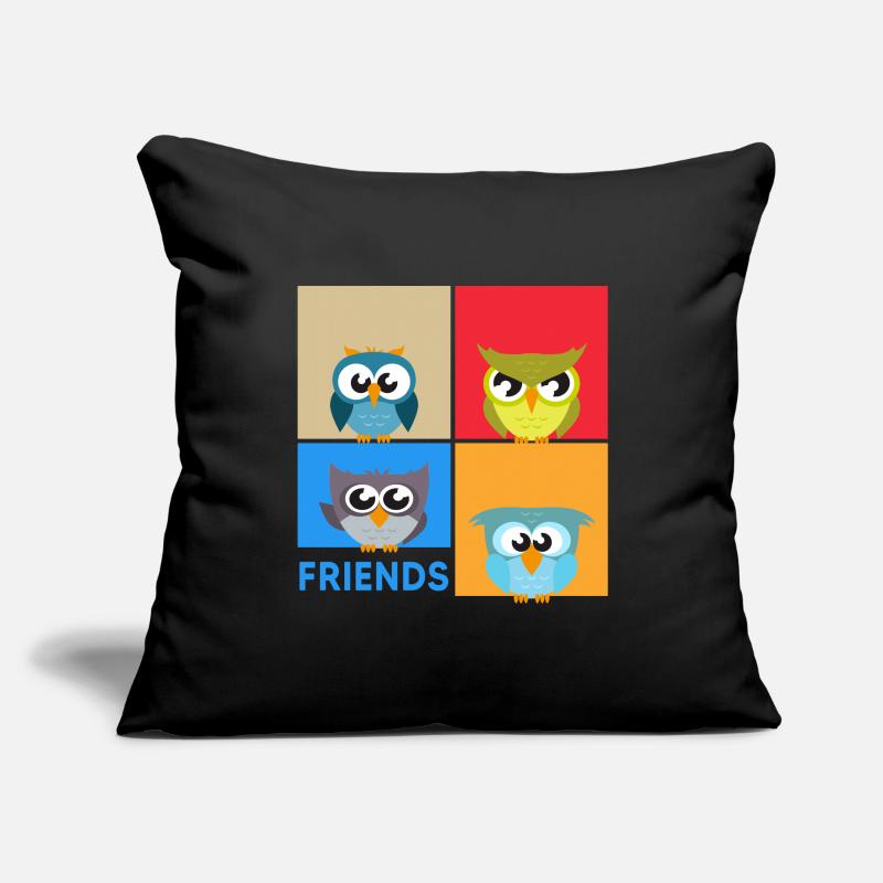 Eule "bunte Eulen" eulenchaos Eulen-Kunst Sofakissenbezug 45 x 45 cm