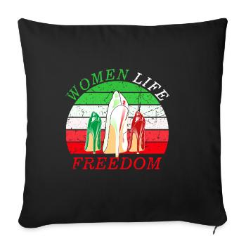 Women life freedom jin jiyan azadi - Sofakissenbezug 45 x 45 cm - Schwarz - Vorne