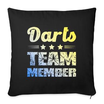 Darts Team - Sofa pillowcase 17,3'' x 17,3'' (45 x 45 cm) - black - Front