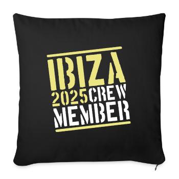 L’équipage d’Ibiza 2025 - Housse de coussin décorative 45 x 45 cm - noir - Devant