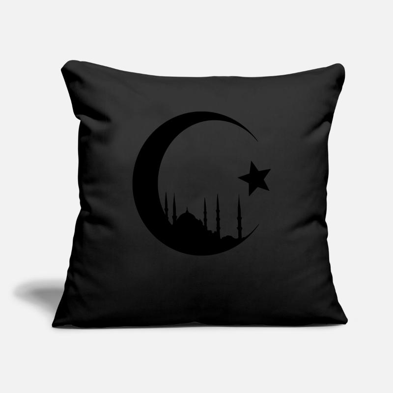 Crescent with mosque Sofa pillowcase 17,3'' x 17,3'' (45 x 45 cm)