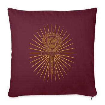 ANKH SUN - Housse de coussin décorative 45 x 45 cm - bordeaux - Devant