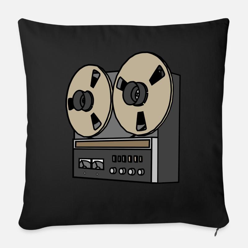 Tapemachine - Sofakissenbezug 45 x 45 cm - Schwarz