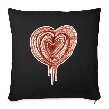 muscular pump transp - Sofa pillowcase 17,3'' x 17,3'' (45 x 45 cm) - black - Front