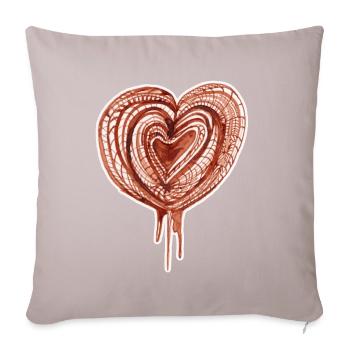 muscular pump transp - Sofa pillowcase 17,3'' x 17,3'' (45 x 45 cm) - light taupe - Front