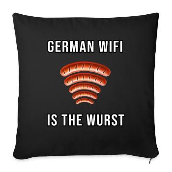 Bratwurst German Wifi Funny Saying Gift Sausage - Sofa pillowcase 17,3'' x 17,3'' (45 x 45 cm) - black - Front
