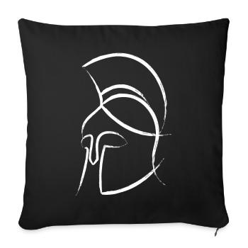 Spartaner Helm - Sofakissenbezug 45 x 45 cm - Schwarz - Vorne