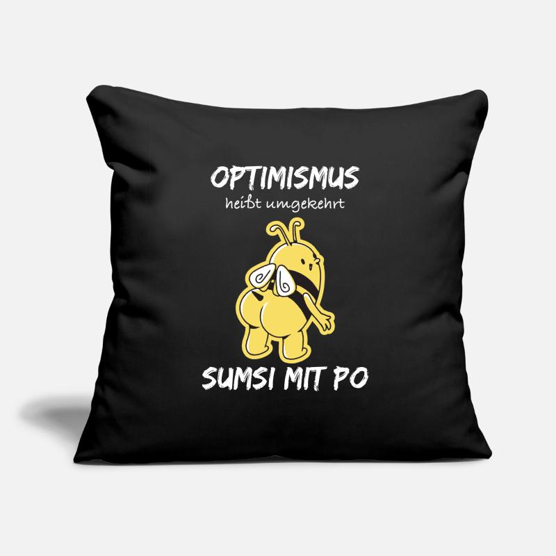 Optimisme sumsi avec po Housse de coussin décorative 45 x 45 cm