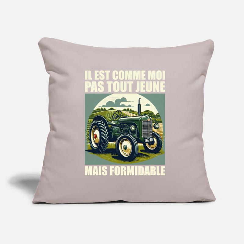 il est comme moi pas tout jeune mais formidable Housse de coussin décorative 45 x 45 cm